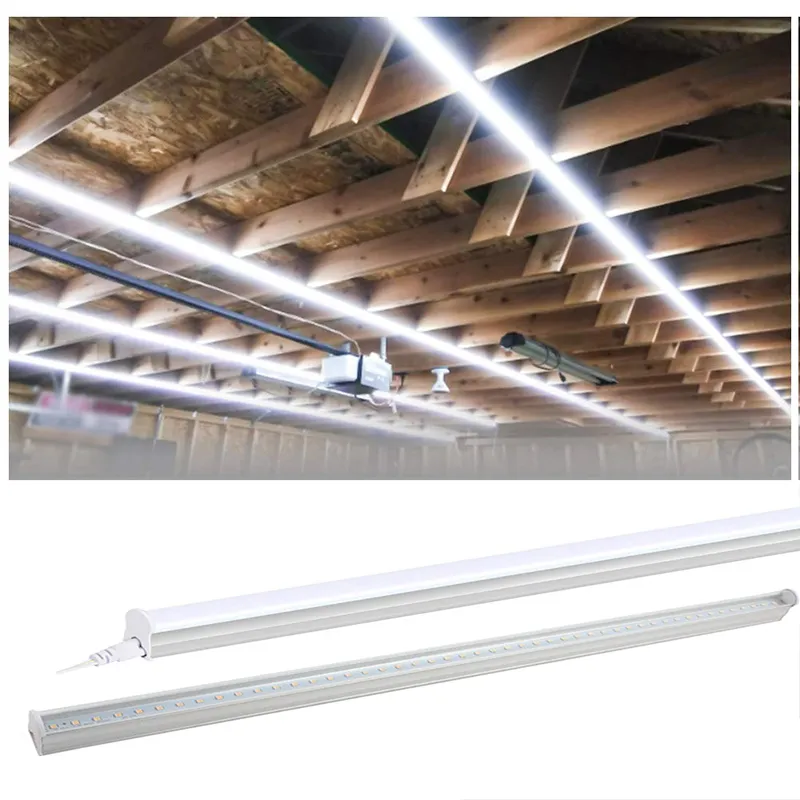 T5 LED Tube Linkable Integrated Single Fixture, LED tube, double-sided connection, Fluorescent Tube Light Fixture Replacement