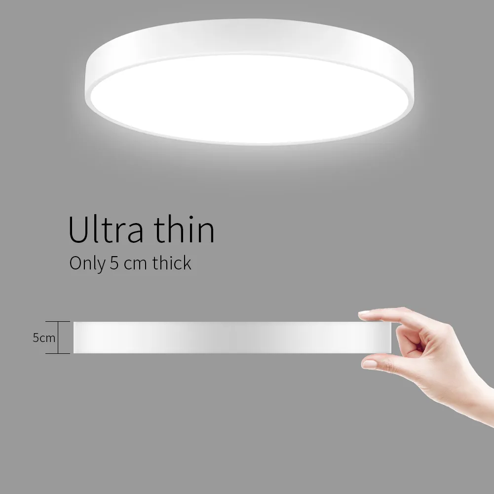 Ultra-thin Round LED Ceiling Down Light LiVingLED Light Home Modern Panel Light Ceiling Lamp Round Living Room Bedroom Kitchen.