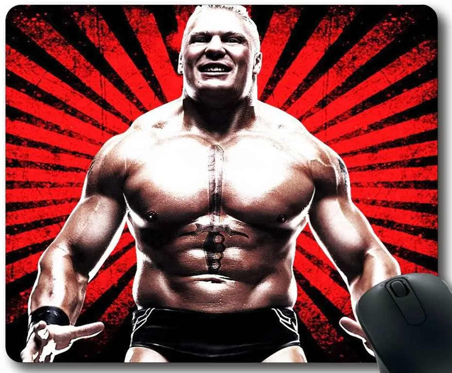 Tapis de souris Brock Lesnar 8.6in X 7in Personality Desings Pro-wrestling Gaming Mouse Pad