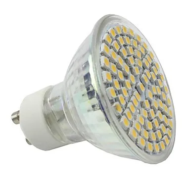 LEDスポットライトGU10 / E27 / E14暖かい白3528 60 SMDS 4.5W電球ランプ110V-130V 220-240Vオフィスリビングローマの電球