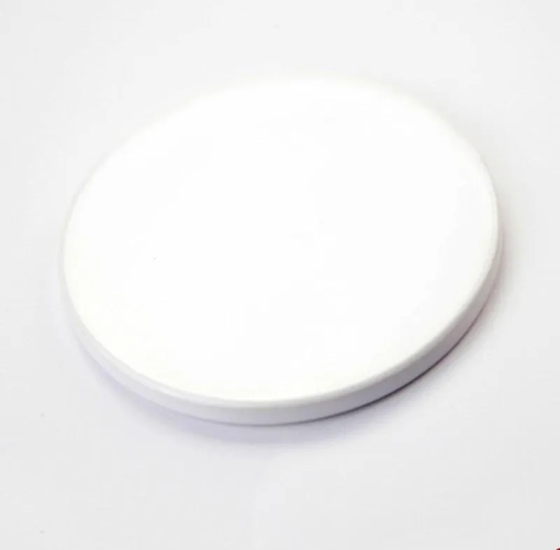 Sublimação em branco Coaster Ceramic DIY presente de alta qualidade Cerâmica branca Transferência Coasters Calor A02 Coaster impressão personalizada