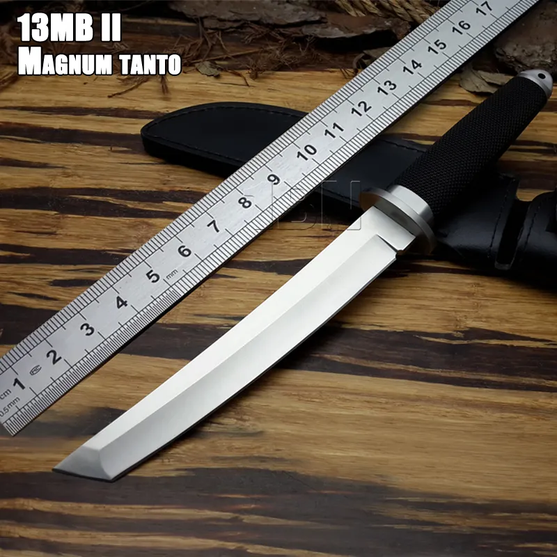 Pequeno SAN MAi Samurai Sobrevivência facas fixas, SRK 13RTK 440c Handle lâmina de borracha faca de caça LIVRE Fria ferramenta de aço ao ar livre faca reta