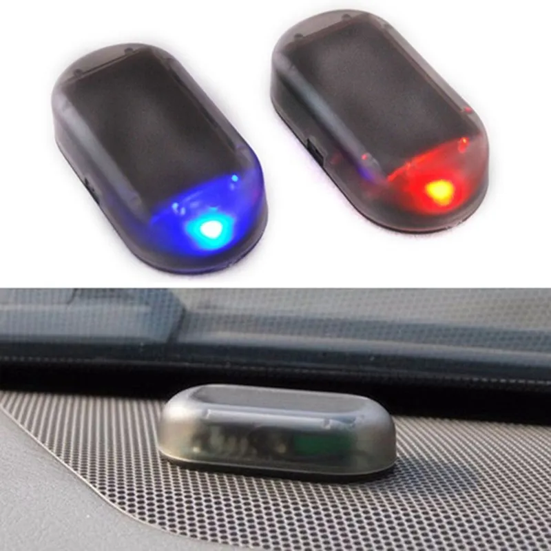 Alarme De Voiture Factice, Lumière LED Clignotante, Alarme De Sécurité  Factice, Lampe À Énergie Solaire D'avertissement De Voiture, Lumière De