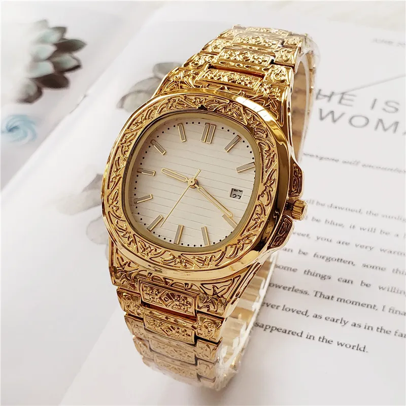 2021 Watches Promotion Explosion Models Quartz Watch Carved Shell Square Wristwatch 11colors