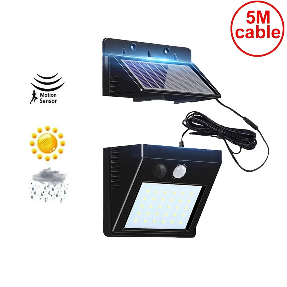 Lámpara aplique exterior solar led 1.2w recargable doble luz sensor