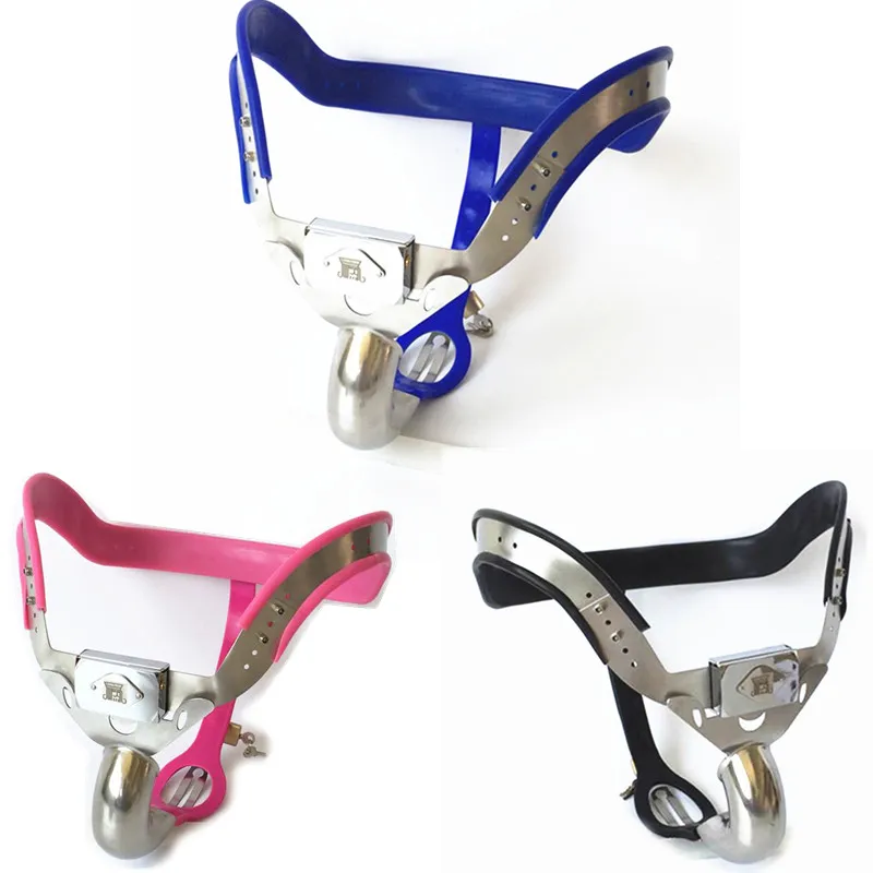 3 Colors to Choose Chastity Device Arc Waist Belts Stainless Steel Male Chastity Belt Penis Cage,Chastity Pants Bondage Toys for Men G4-64