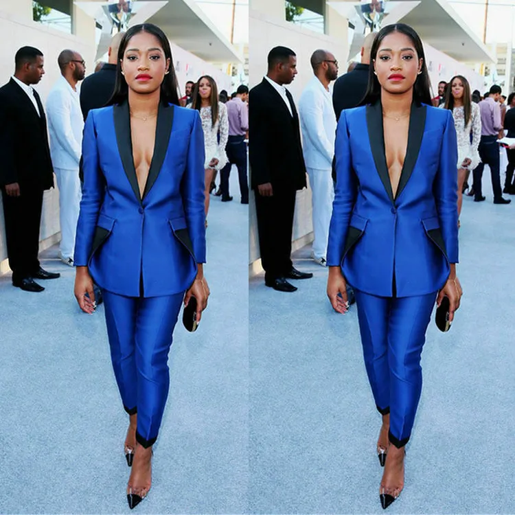 Two Piece Suit Prom Suit,business Suit,wedding Suit,bridesmaid Suit,blue  Suit,pants Suit Set,formal Pantsuit,women Suit 