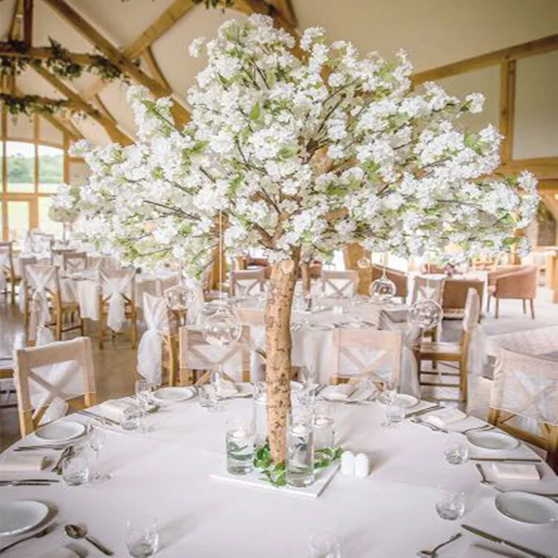 Nuova simulazione di albero di fiori di ciliegio artificiale Alberi dei desideri di pesche finte per decorazioni per la casa e centrotavola per matrimoni