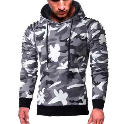 Erkekler 2019 Kamuflaj Hoodies Yeni Moda Kazak Erkek Camo Hoody Hip Hop Sonbahar Kış Askeri Hoodie Artı Boyutu 3XL