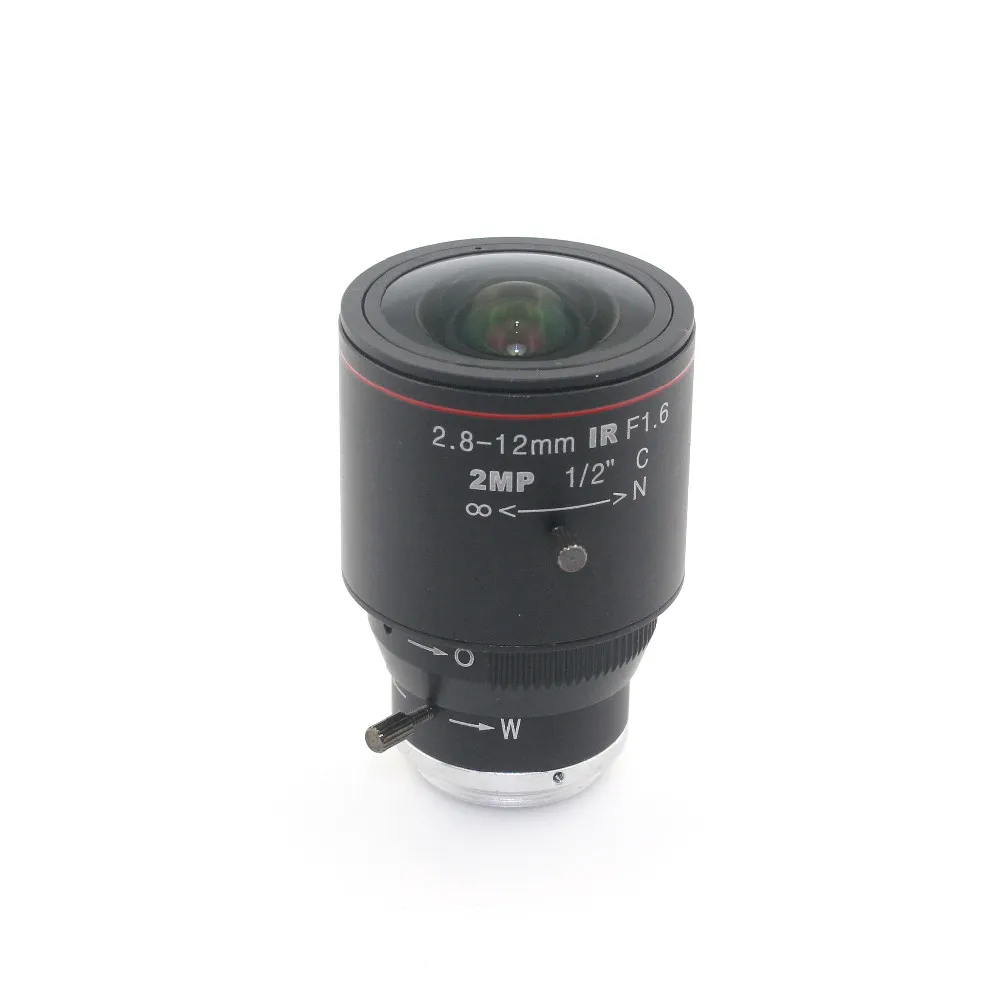 HD 2MP 2.8-12MM عدسة الكاميرا الصناعية C جبل دليل الفتحة فا عدسة IR 1/2 "F1.6 عدسة الكاميرا CCTV