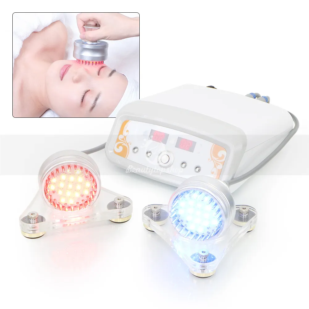 Mini 7 Färger Photon Therapy Skin Dra åt Micro Aktuell LED-enhet 2 Probes Spa Använd maskin