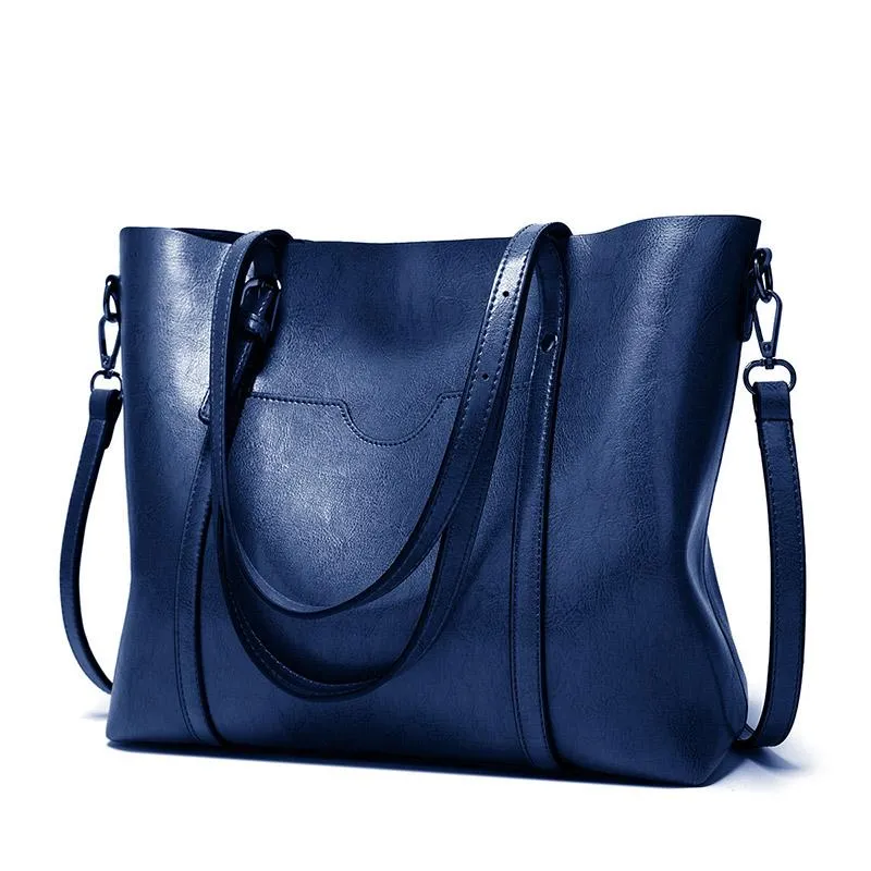 Design de luxe Pocket Pockets Dame Hand Sacs Big Femmes Messenger Tote Sac Sac à main Sac Bols Couleur Bleu Vwotn