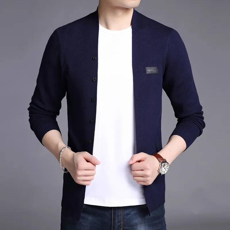 2019 nouvelle mode coupe-vent vestes hommes Cardigan tendance haute rue pardessus tendance Slim Fit décontracté manteau hommes vêtements