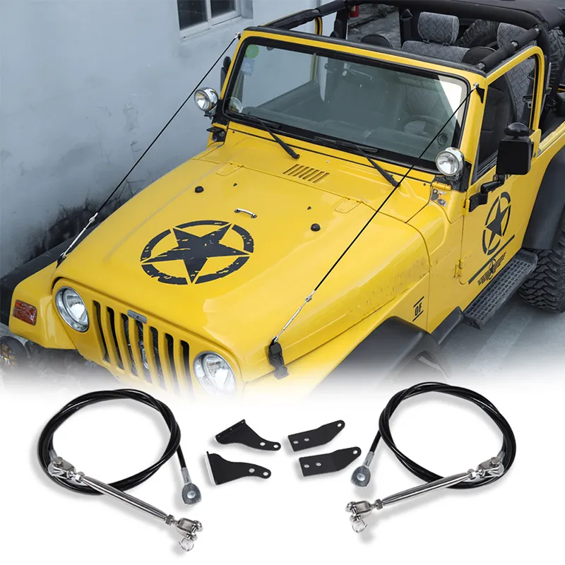 Kit de elevadores de extremidades de Metal, Protector de cuerda para eliminar obstáculos para Jeep Wrangler TJ 1997-2006, accesorios exteriores para automóviles