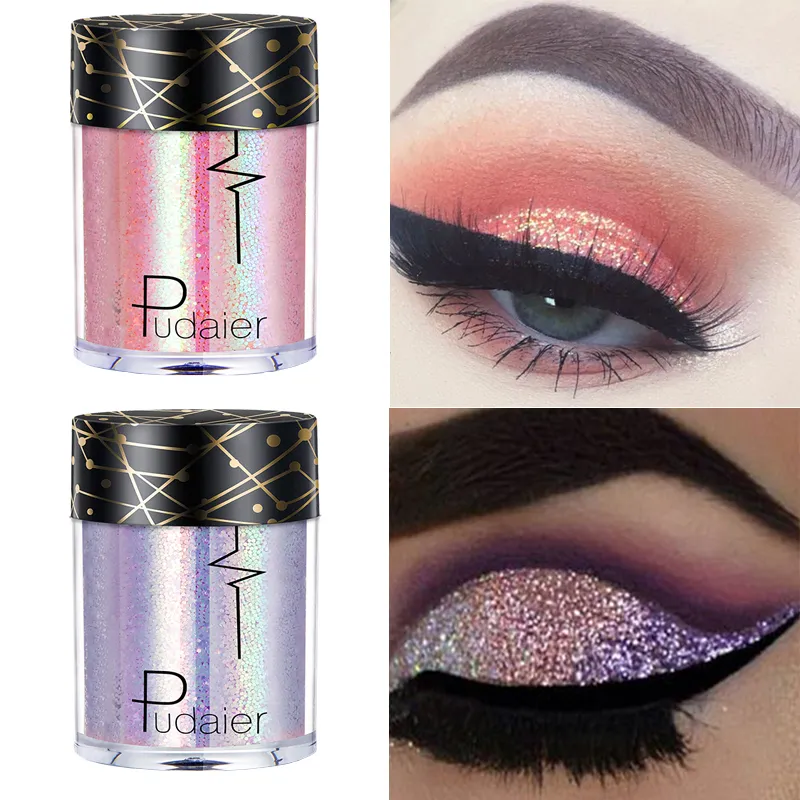 Brand Glitter Eyeshadow Waterproof 36 Colors Shimmer Eye Shadow Loose Powder Laser Body Festival Makeup Maquillage Yeux