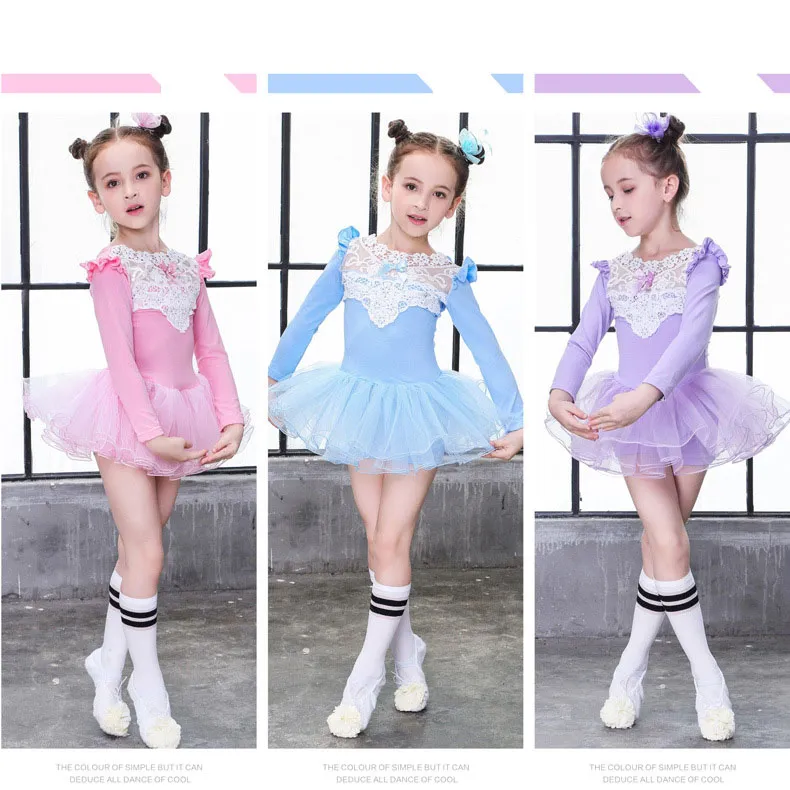 Dziewczyny Koronki Koronki Baletu Dancewear Kostium Chidren's Balet Tutu Spódnica Dzieci Party Leotards Dress Dress Girls Baby Ballet Dancewear Costume