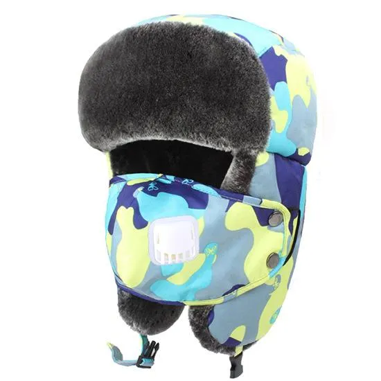 귀 따뜻한 스키 18 개 색상 겨울 기병 모자는 턱 스트랩 VT0535와 Ushanka 러시아 스타일 사냥 폭격기 모자 마스크