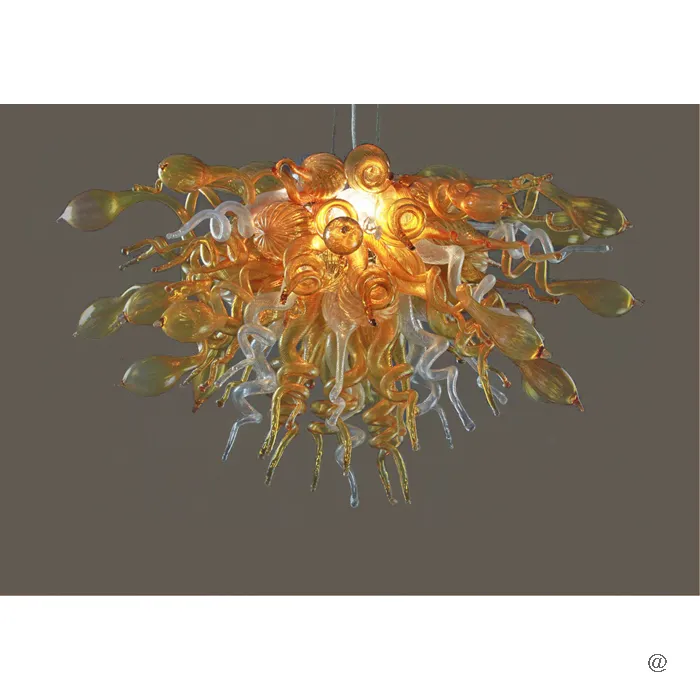 LED en cristal moderne conçu par l'italie lustre soufflé à la main lumière en verre de Murano Art pour la décoration intérieure