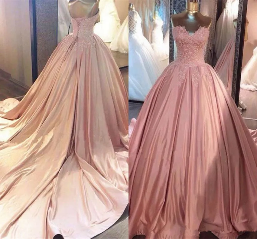 Pink Quinceanera Dresses Appliques Ruffles Puffy Ball Gown Evening Dress Pageant Gowns Sweetheart Junior Vestidos de 15 Anos
