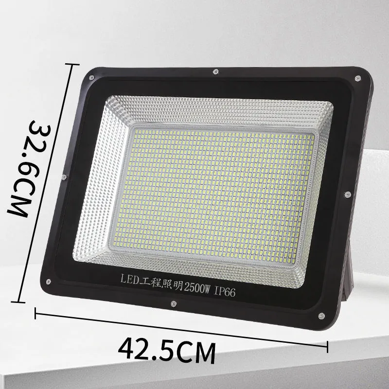 100 W 200 W 600 W 1000 W 2000 W 2500 W Wasserdichte LED-Flutlichter für den Außenbereich, warm, kühles Weiß, IP66, LED-Flutlichter, AC 85–265 V, Downlight-Licht