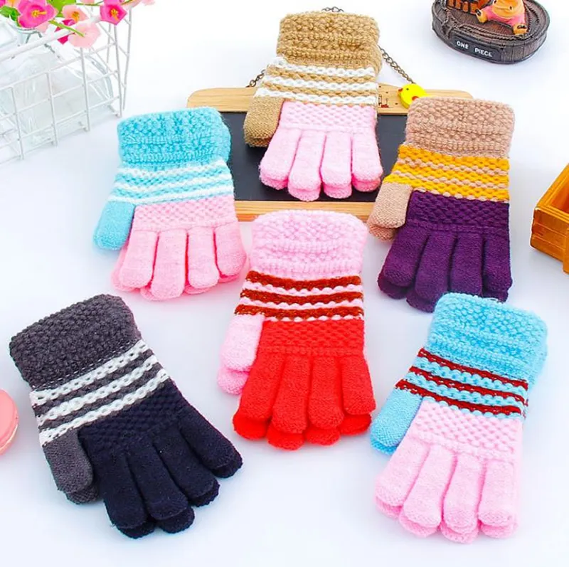 Gants d'hiver en laine pour bébés garçons et filles, mitaines chaudes en  peluche pour enfants