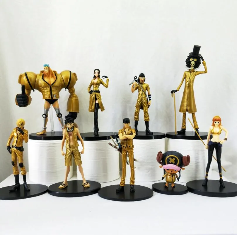 One Piece Action Figures Personagens Tripulacão Filme Gold Luffy, Sanji,  Zoro, Nami, Brook, Usopp, Robin, Franky, Chopper