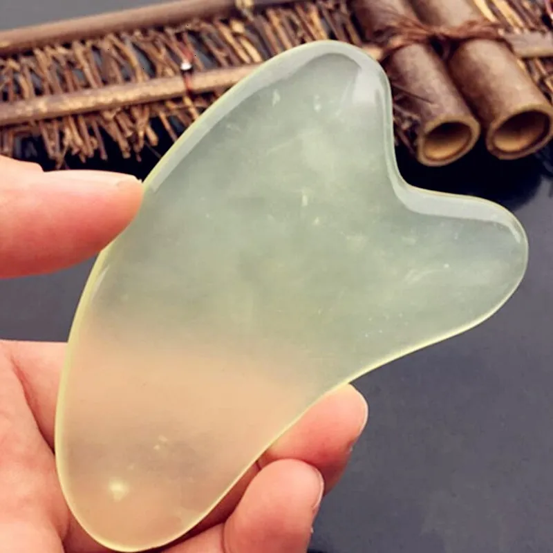 100 stcs natuurlijke jade guasha face massagebord schrapping gezichtsogen schrapen gua sha spa huidverzorging gereedschap gezondheidszorg schoonheid acupoints plaat