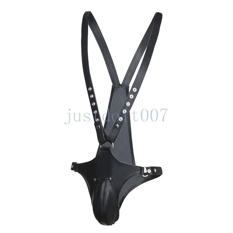 Bondage Mens Leather Body Suit Harness Gay Night Fancy Costume Belt Underwear Clubwear AU097