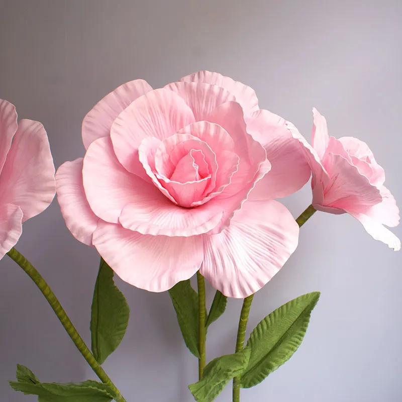 40/50/60/80 cm Gigante PE Schiuma Rosa Fiori Artificiali Decorazione di Cerimonia Nuziale Fiore di Rosa Wall Road Citato FAI DA TE Decorazione Della Fase Del Partito rose da giardino