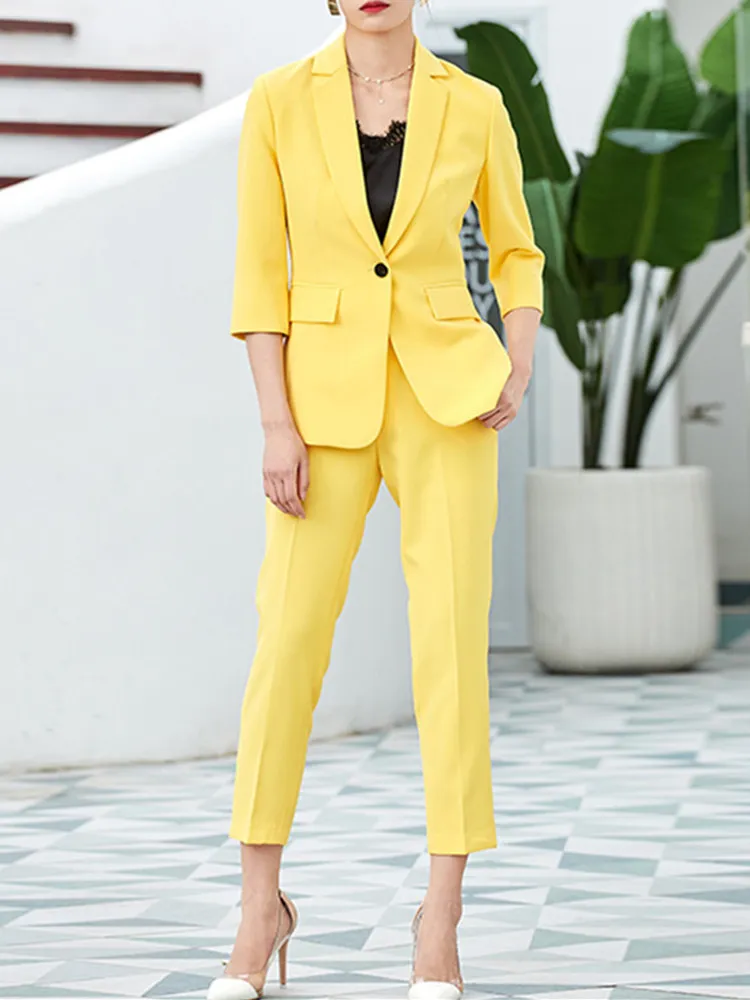 10 Offsale 女性のスーツイエローレディースカジュアルシングルボタンスーツツーピーススーツ ジャケット パンツ レディースプロフェッショナルカスタムサイズとカラー 新柄正規販売店 Apparel Women S Clothing Municanchis Gob Pe 10 Offsale 女性のスーツイエローレディースカジュアルシングルボタンスーツツーピーススーツ ジャケット パンツ レディースプロフェッショナルカスタムサイズとカラー 新柄正規販売店 Apparel Women S Clothing Municanchis Gob Pe