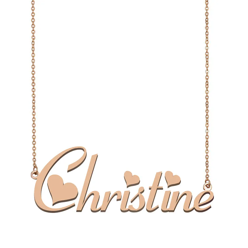 Christina name necklace shop