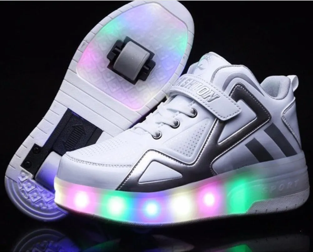 Nuevos Zapatos Para Ruedas Para Niños 2018 Con Ling Iluminado Transpirable Moda Chicas De Rodadura Deportiva Informal Para Niños Y18110304 De 49,92 € | DHgate