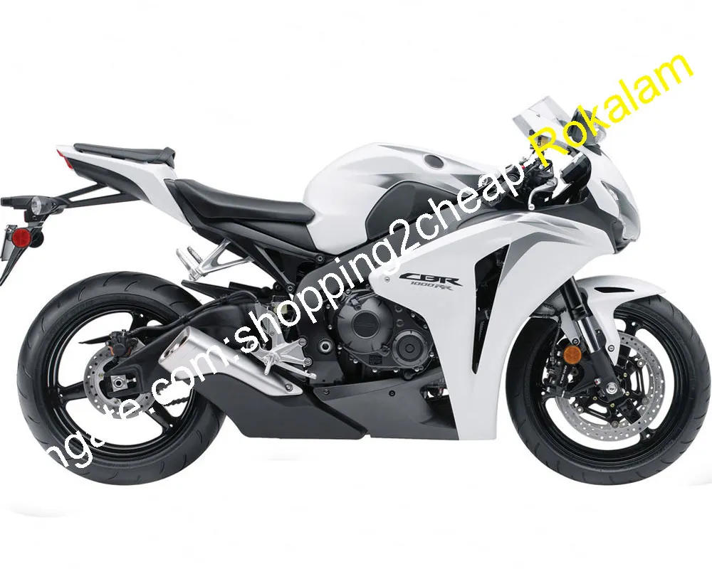 Kit de carénage CBR1000 pour Honda CBR1000RR CBR 1000 RR 1000RR, Kit de moto personnalisé blanc noir 2008 2009 2010 2011 (moulage par injection)