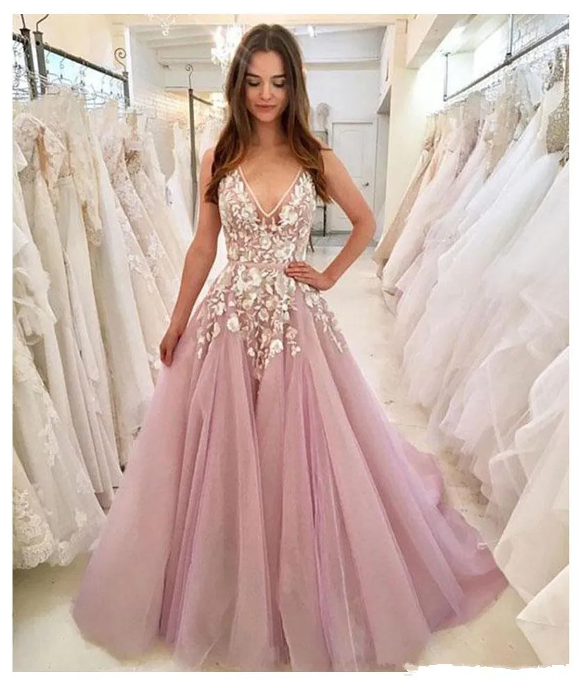 Pink and silver evening gowns sales