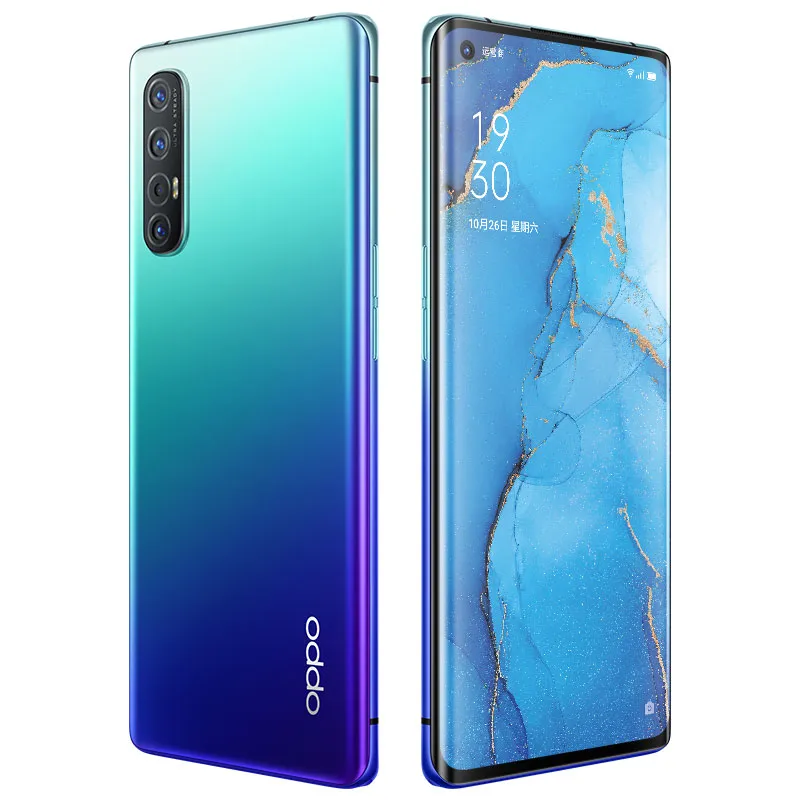 Oppo Oppo Reno 3 Pro 5G LTE الهاتف الخليوي 12GB RAM 256GB ROM Snapdragon 765g Octa Core 6.5 "ملء الشاشة 48MP بصمات الأصابع الهاتف المحمول