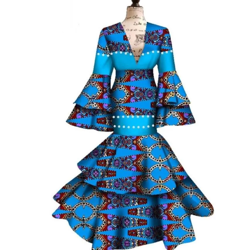 fitted lace wedding dress African print mermaid dress, African print wedding/prom dress. –  K.D.Kollections Store main image 1