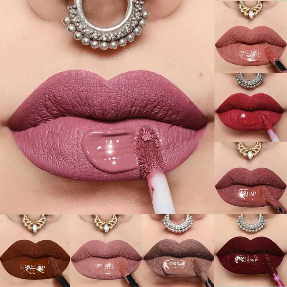 24 Couleurs Maquillage Rouge À Lèvres Mat Étanche Nude Brillant À Lèvres Mate Longue Durée Mode Rouge Brun Femmes Lèvres Maquillage Cosmétiques