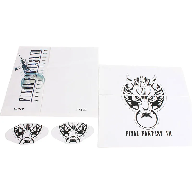 Autocollant de thème de jeu fantastique, autocollant pour contrôleur de console Play Station 4 PS4 Final Fantasy VII - Bleu