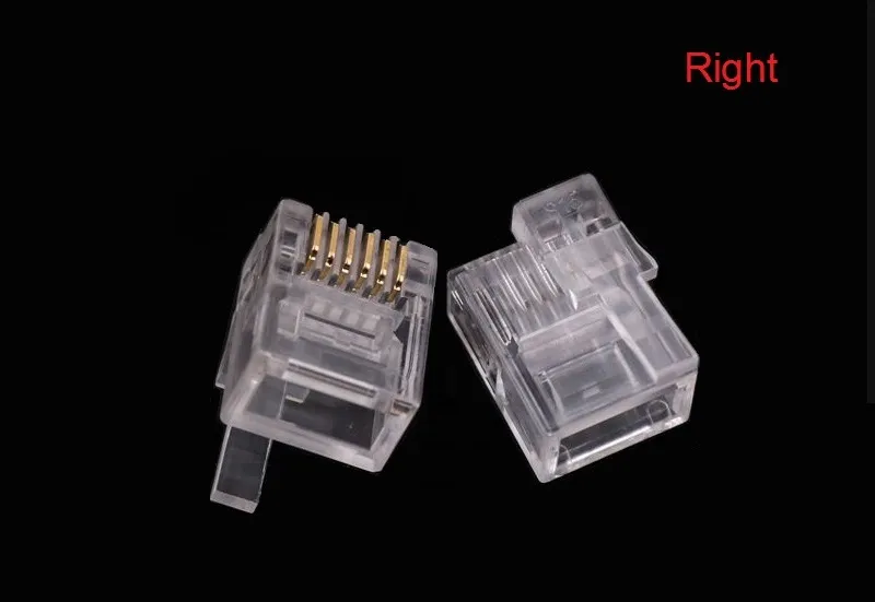 Custom Rj12 Cable 1000-Piece 6P6C RJ12 Connector Kit: Right Buckle for DIY EV3 NXT Cable ...
