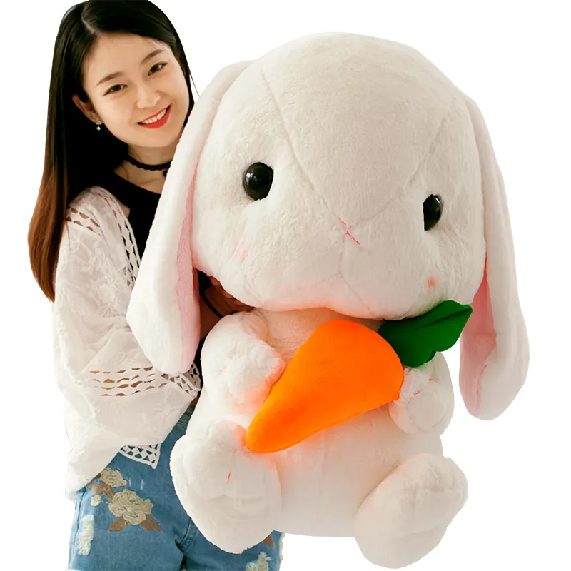 Dorimytrader kawaii lop kanin docka plysch leksak stor vit kanin docka kudde tjej födelsedag gåva bröllop deco 65cm 26inch dy50537