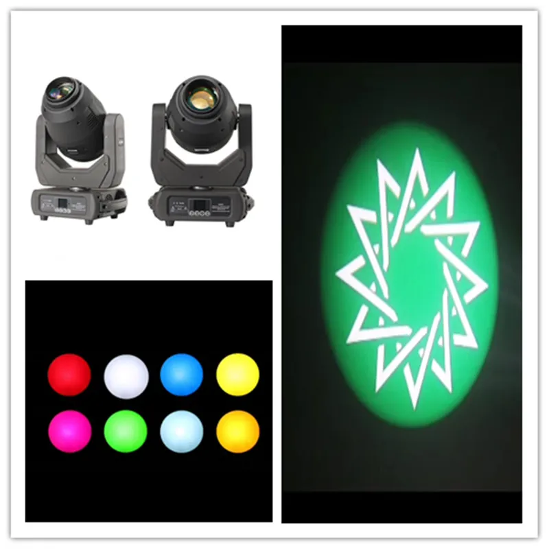 8 st 8-Facet Prism Moving Head Spot Multi Color LED Spot 250W LED Moving Head Spot 250 Watt Moving Head Gobo Projektor