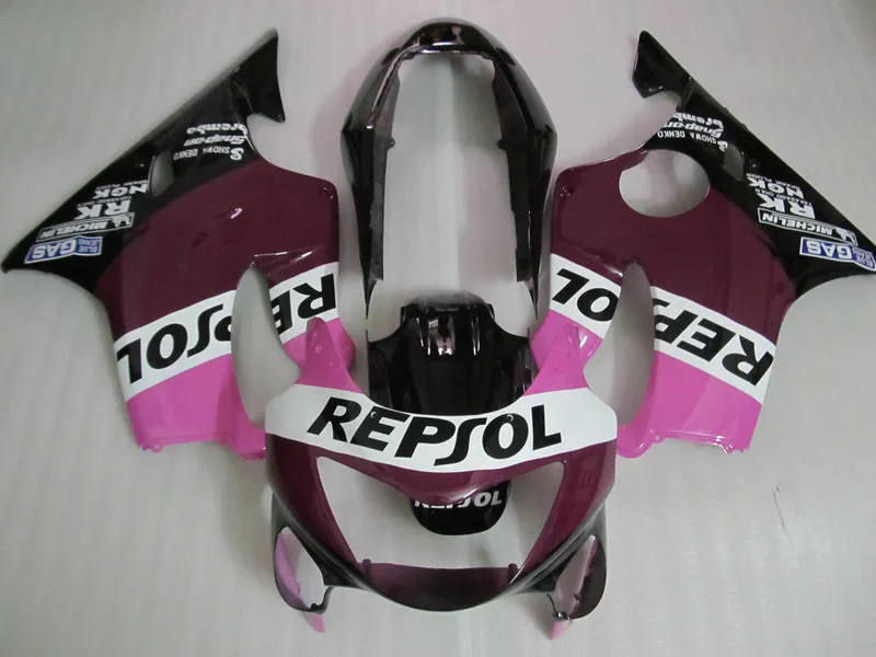 Injektionsfeoking Body Kit för Honda CBR600F4 99 00 CBR600 F4 1999 2000 Bodywork CBR 600F4 CBR 600 F4 Rosa Fairings Set + Presenter HA01