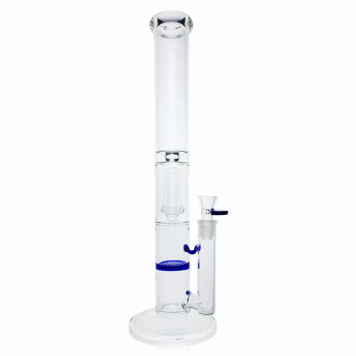 bong di vetro tubo d'acqua a miele bong bong in vetro bongs cupola a nidoletto diffusore di vetro percolatore piede circolare stabile 17 ''