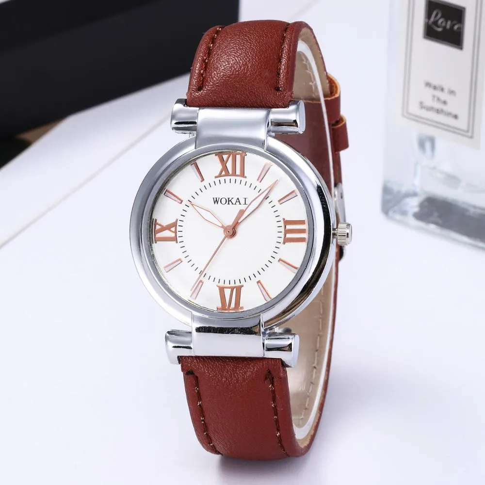 Gorąca sprzedaż Kobiety Zegarki Moda Casual Bransoletka Zegarek Kwarcowy Dress Clock Wristwatch Reloj Mujer Montre Femm