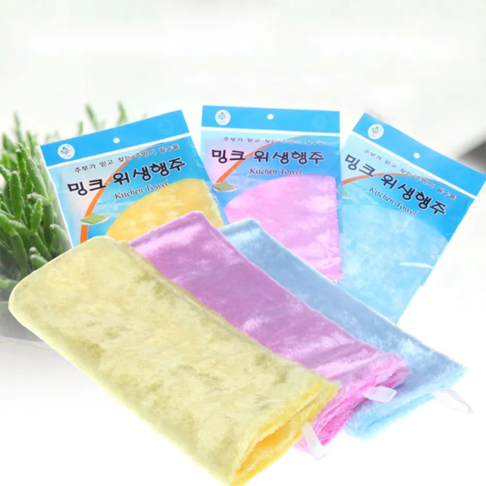 wholesale 20x25cm Pure color Oil-free rag /absorbent non-stick wood fiber dish towel Novelty household items #089, dandys