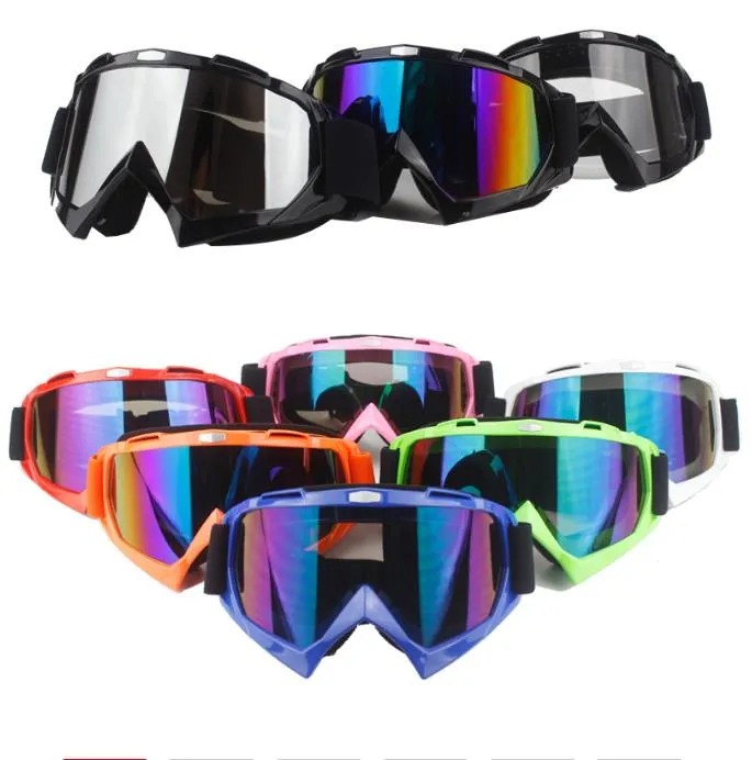 Equipaggiamenti protettivi per moto Casco da cross flessibile Maschera Occhiali da motocross ATV Dirt Bike UTV Occhiali Gear Glasses194q