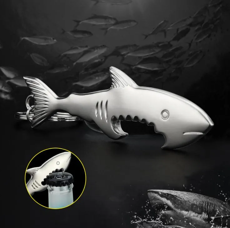 Shark bottle opener keyring discount