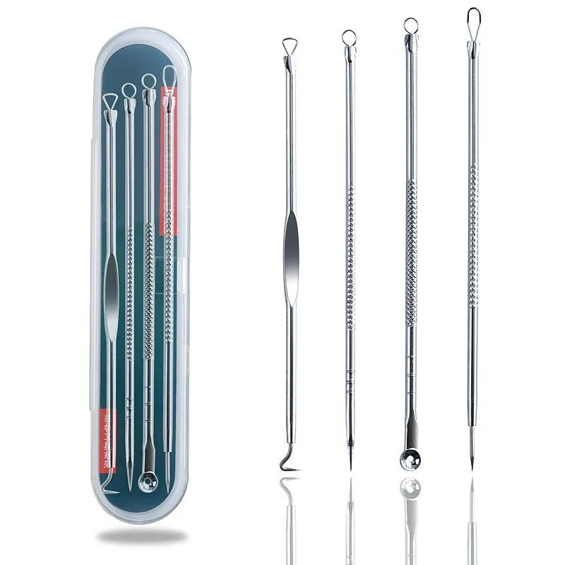 Comedone Comedone Acne Pimple Belmish Extractor Vuoto Strumento per la rimozione di punti neri Cucchiaio per lo strumento per la cura della pelle del viso B