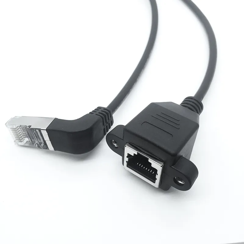 Vhbw Prolunga Ethernet LAN Cat6 1m Maschio-femmina Con Connettore RJ45, Per Montaggio A Pannello – Nero