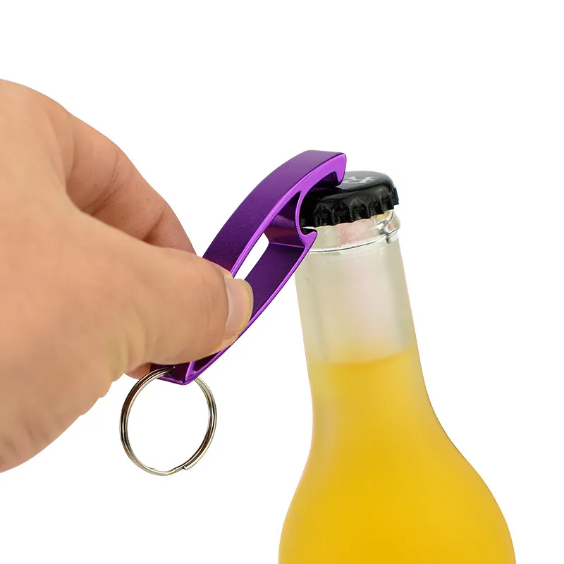 Portable Beer Bottle Opener Keychain Aluminum Beer Bottle Opener Can Wedding Party Favor Gifts LX2742